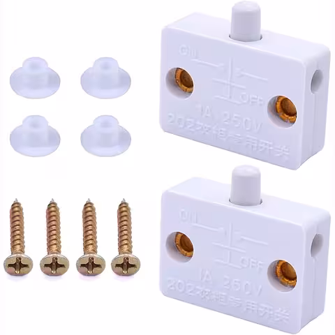 Set of 2: Cabinet Door Light Switch – Built-in LED Sensor, Automatic On/Off