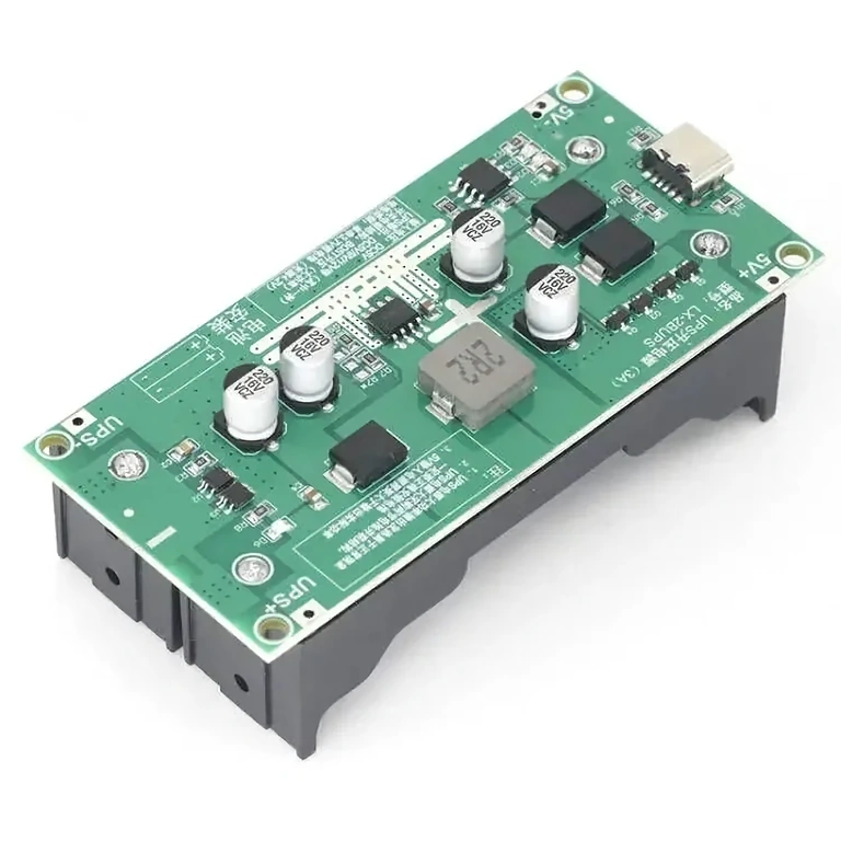 Mini UPS Module 5V/12V, Side View of Compact DC Module