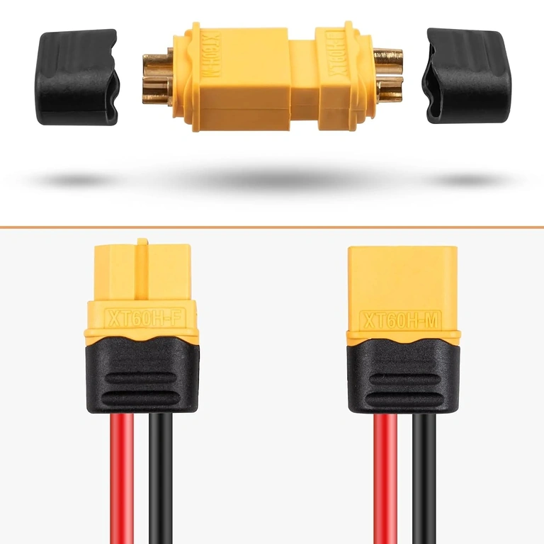 XT60H Male + Female Connector Connected for Testing, Set of 5pcs