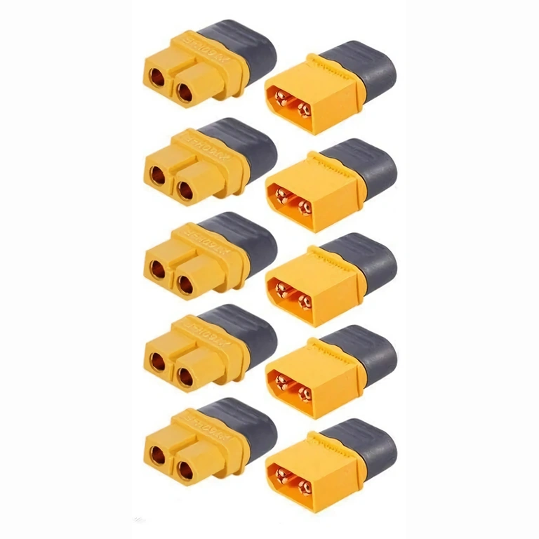 Complete Set of 5 XT60H Male + Female Connector Pairs