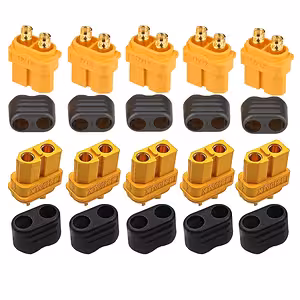 XT60 Connector Set – 5 Pairs Female + Male, Connectors for Li-Ion, LiPo and LiFePO₄ Batteries