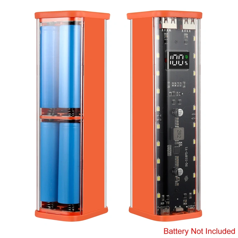 Interior of Power Bank Case for 8 × 18650 Batteries