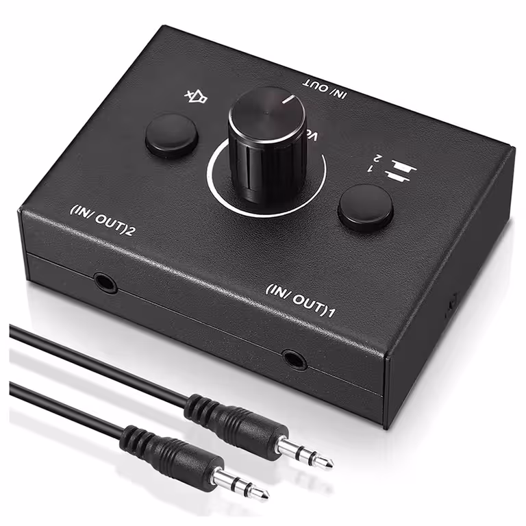 Stereo Audio Switch – HiFi Audio Selector, Speaker and Source Switch, RCA/3.5mm
