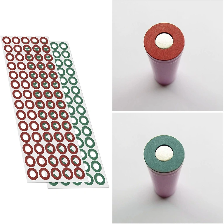 Close-Up of Insulation Paper for 18650 Batteries