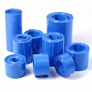 Blue Heat Shrink Tube for 18650 Batteries, 1 m Length, Diameters 120 mm, 160 mm and 200 mm