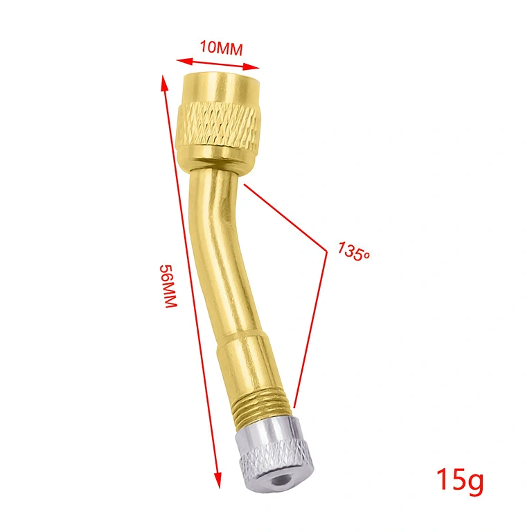 Exact Dimensions of 4-Piece Auto Valve Extension 135°