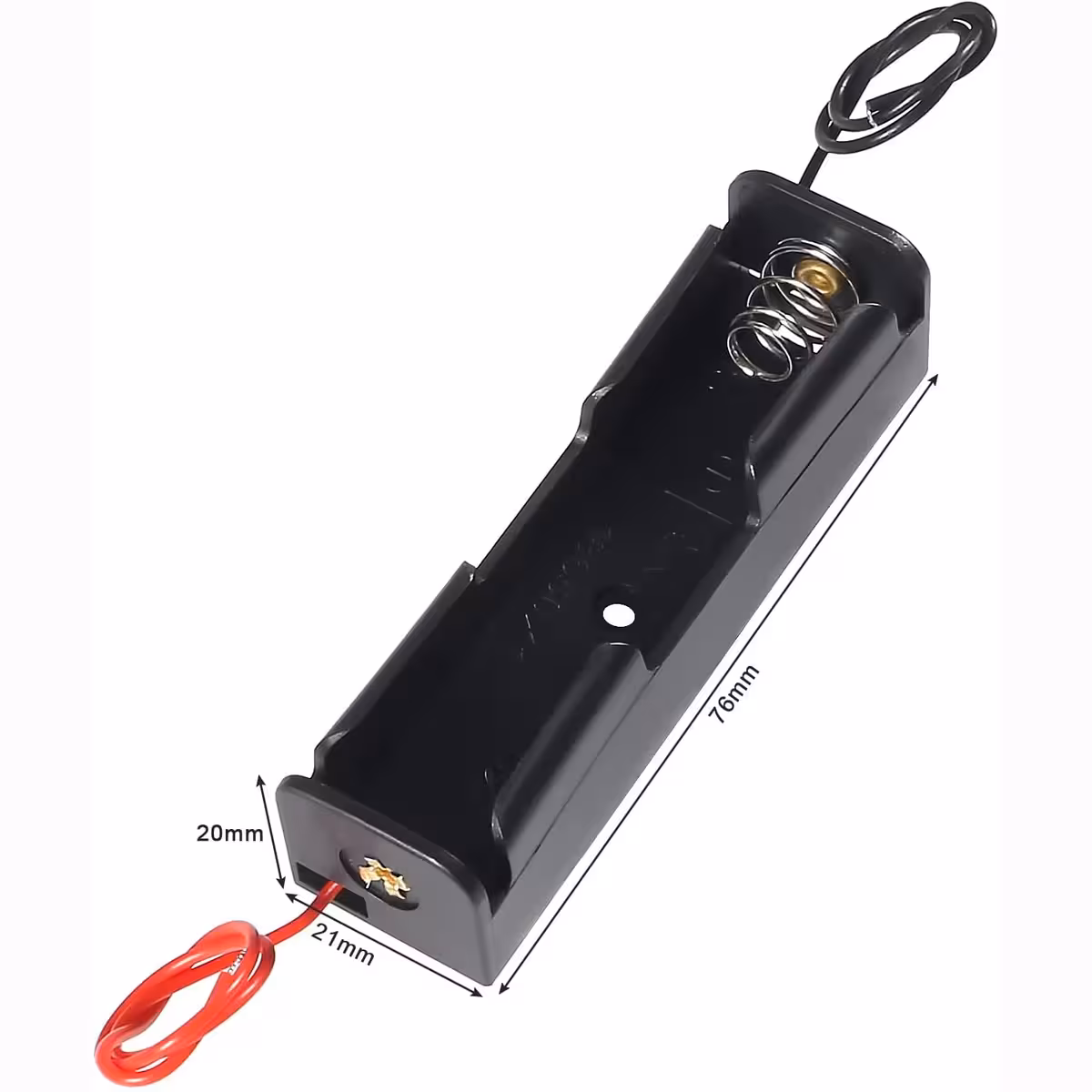 Dimensions of battery holder