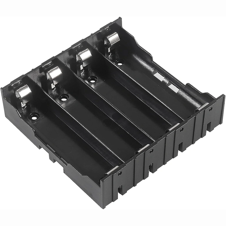 Side view of 4-slot battery holder