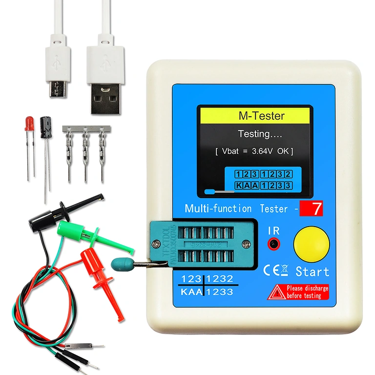 LCR-T7 electronic component tester front view