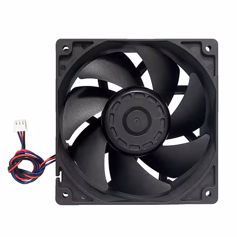 Front view of the 120x120mm 24V axial fan