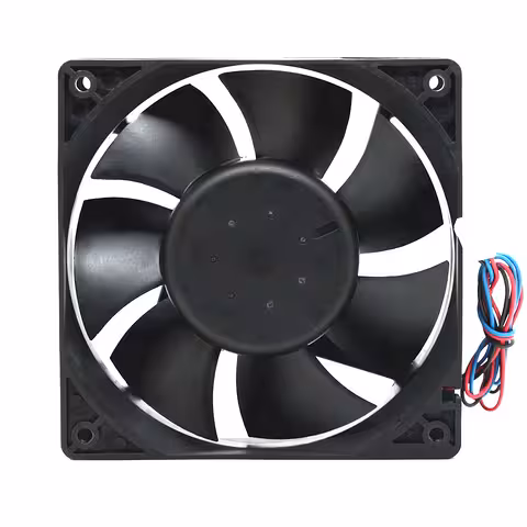 Front view of the 120x120mm 48V axial fan