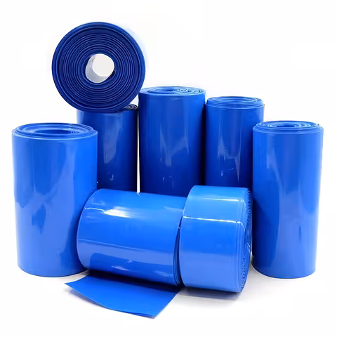 Blue heat-shrink film roll, 1 metre length