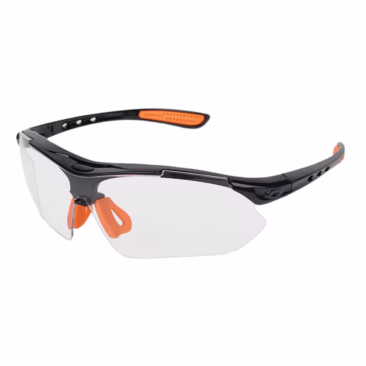 Front view of sports glasses set with clear and smoked lenses