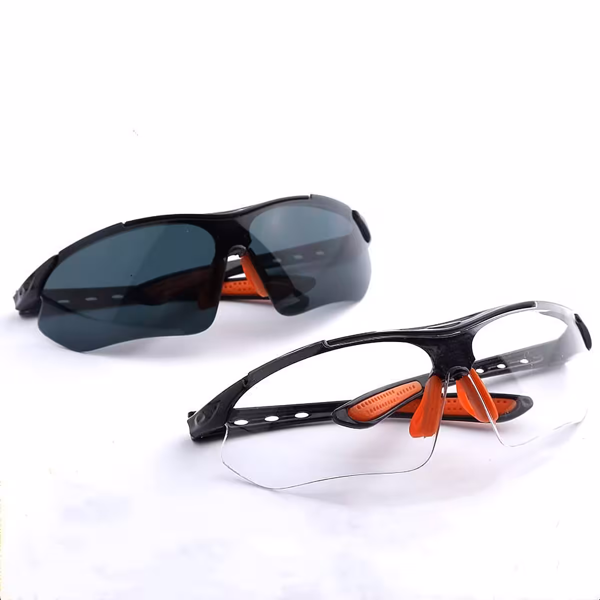 Cycling glasses with smoked UV400 protection lens